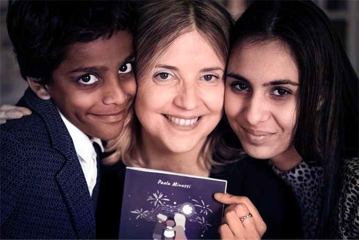 Paola Minussi and her children