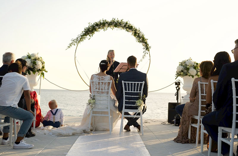 ceremony by the sea for a symbolic wedding