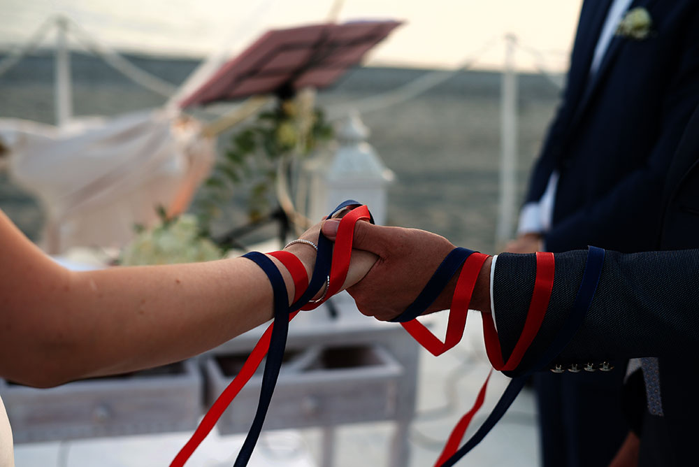 Handfasting Wedding Ceremony in the symbolic wedding