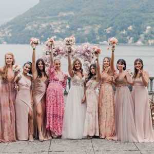 Bridesmaids in a civil ceremony